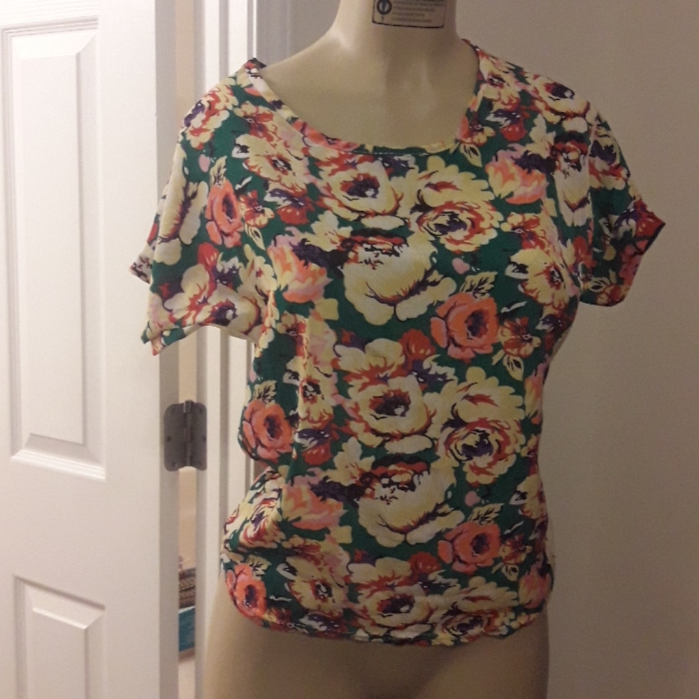 Floral Junior's Blouse XS